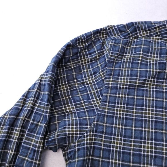 Quality Clothing Tartan Flannel Button Up Shirt Mens Size Extra Large XL Blue - Picture 4 of 10